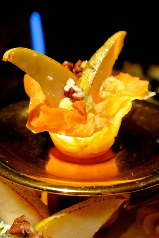 Pear & stilton star baskets (courtesy of Angel Adoree, The Vintage Tea Party)