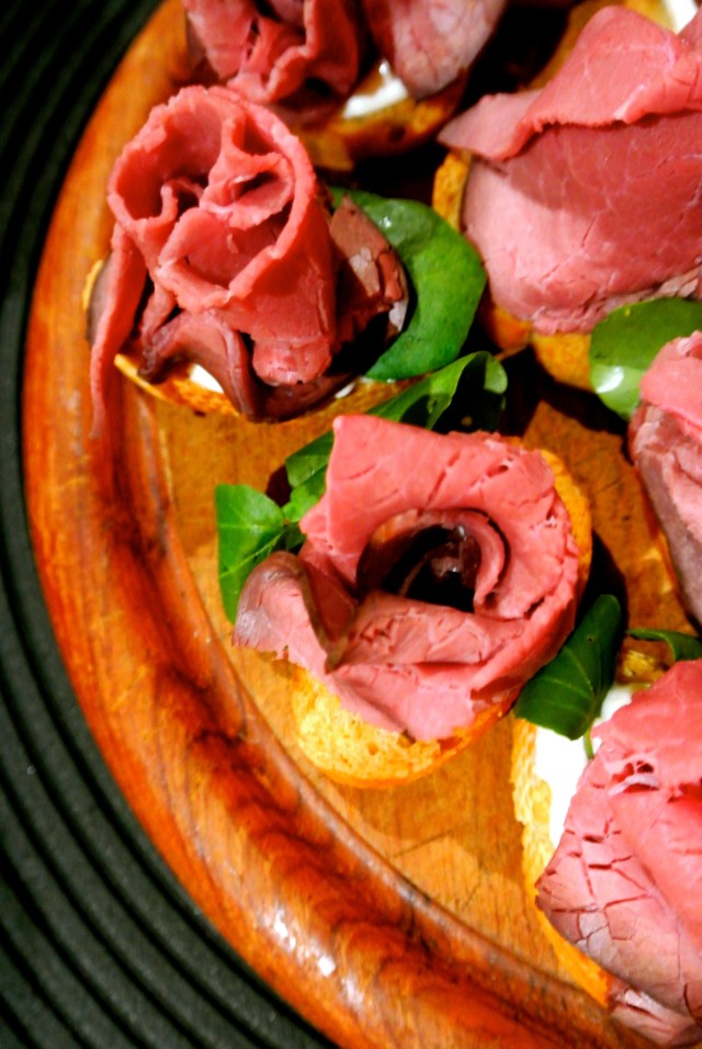 Rose beef bites (recipe from Angel Adoree, The Vintage Tea Party Year)